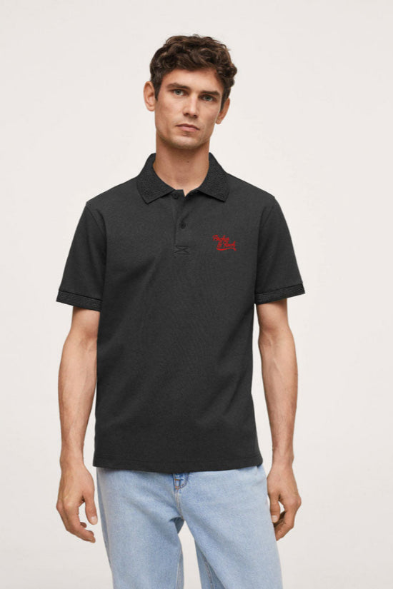 Elo Archer & Finch Men's Logo Embroidered Tipping Polo Shirt White