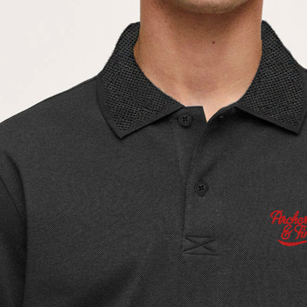 Elo Archer & Finch Men's Logo Embroidered Tipping Polo Shirt White