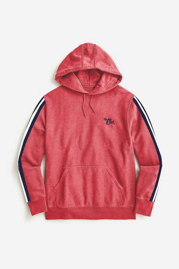 elo Archer & Finch Men's Reims Logo Embroidered Fleece Pullover Hoodie Coral Red