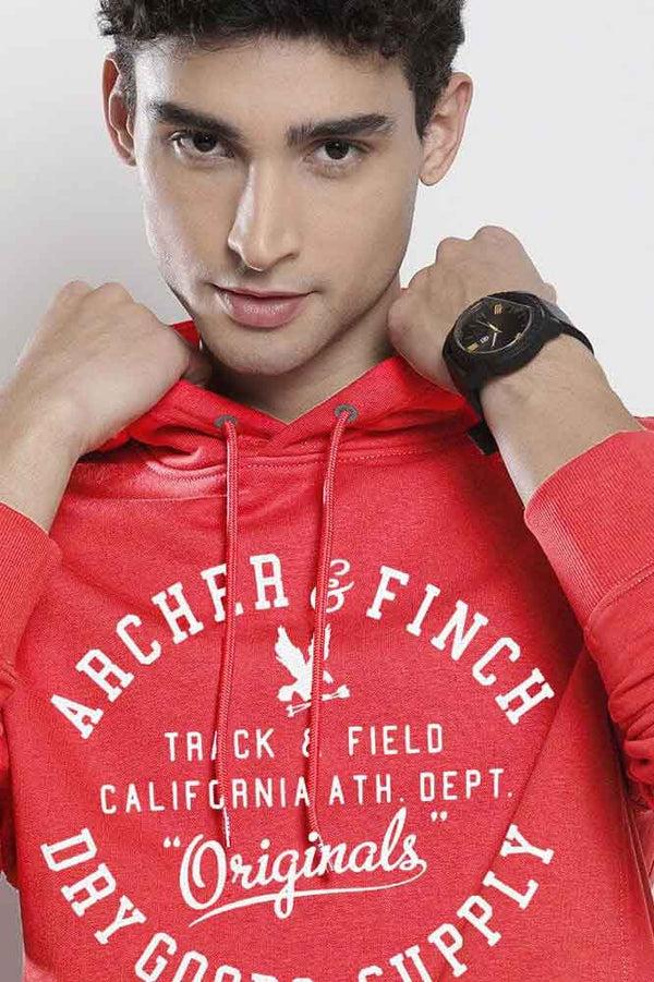 Elo Archer & Finch Men's Track & Field Printed Fleece Pullover Hoodie Heather Grey