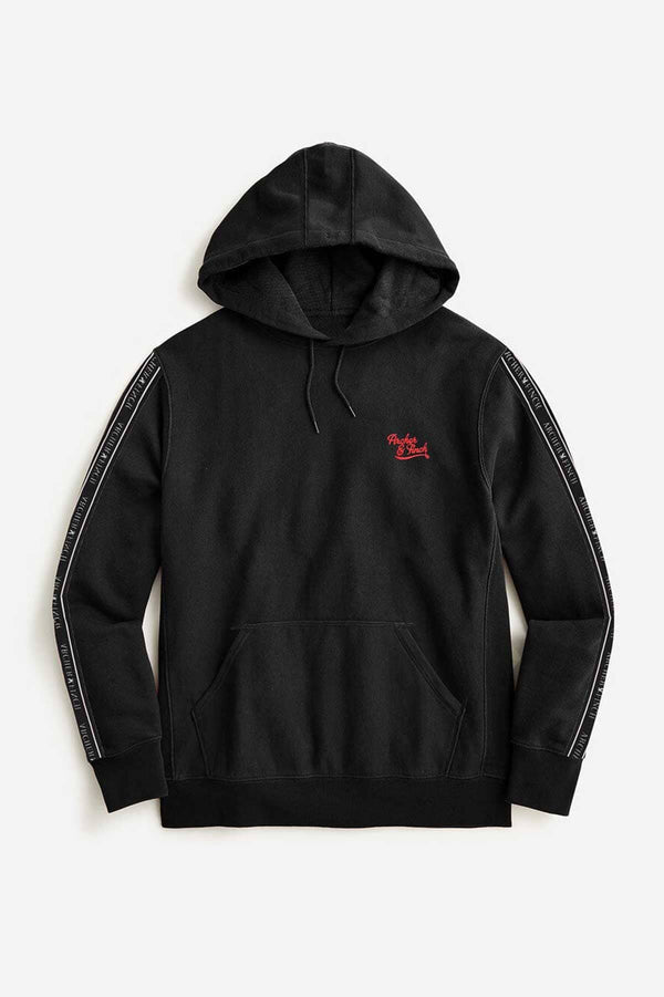 Elo Archer & Finch Men's Tricot Tape Shoulders Fleece Pullover Hoodie Heather Grey