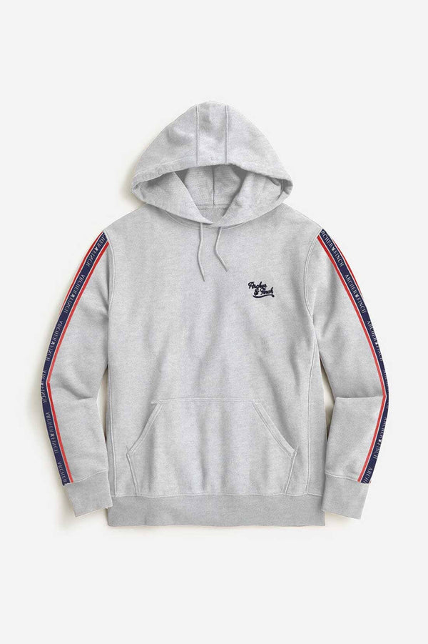 elo Archer & Finch Men's Tricot Tape Shoulders Fleece Pullover Hoodie Heather Grey