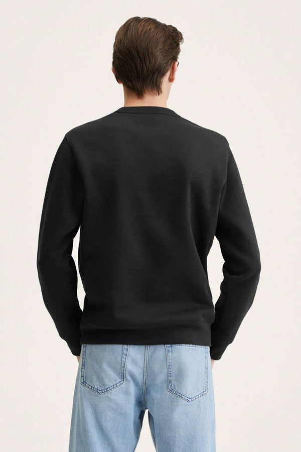 Elo Arrow Men's Solid Long Sleeve Fleece Sweat Shirt Heather Grey