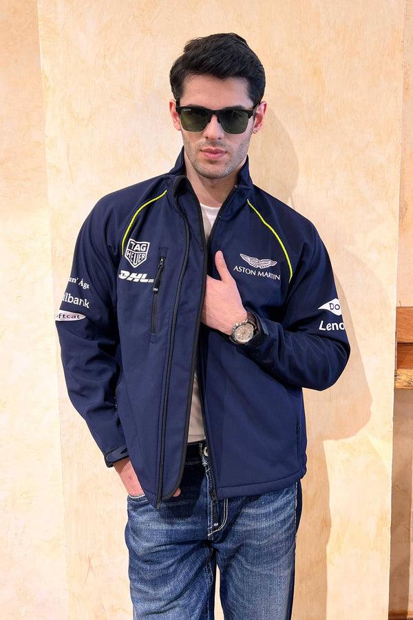elo Aston Martin X Polo Republica Men's Performance Softshell Jacket Navy