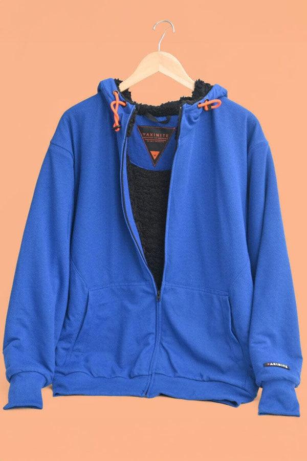 Elo Axinite Men's AX240 Pique Zipper Hoodie Royal Sherpa