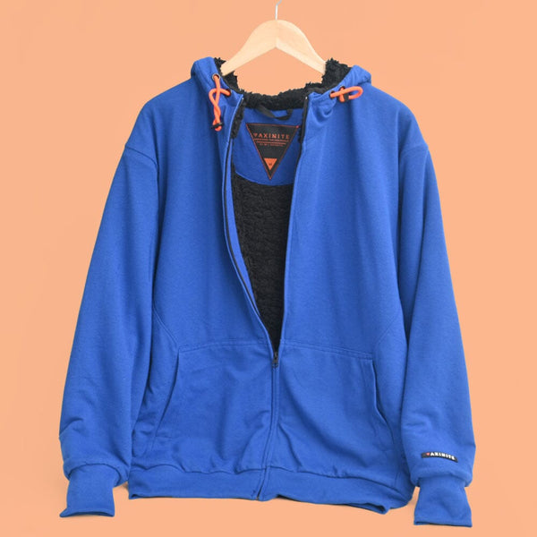 elo Axinite Men's AX240 Pique Zipper Hoodie Royal Sherpa