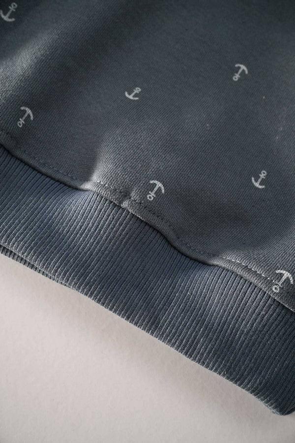 Elo Baby Club Kid's Anchor Printed Fleece Sweat Shirt Navy