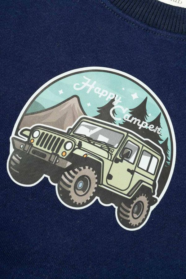 Elo Baby Club Kid's Happy Camper Sweat Shirt Graphite