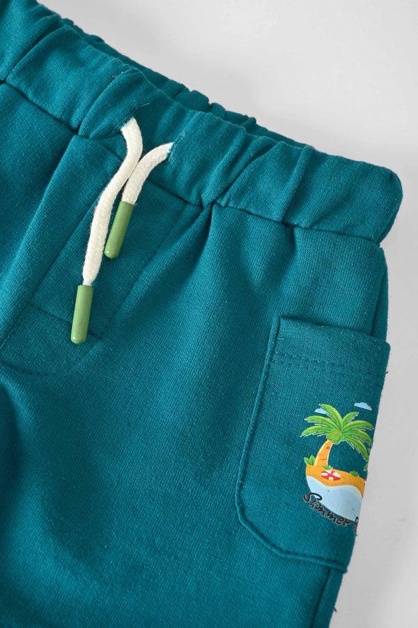 Elo Baby Club Kid's Hello Summer Printed Terry Shorts Orange