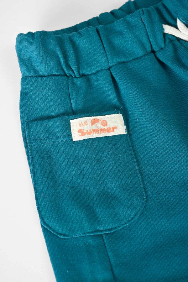 Elo Baby Club Kid's Hello Summer Printed Terry Shorts Orange