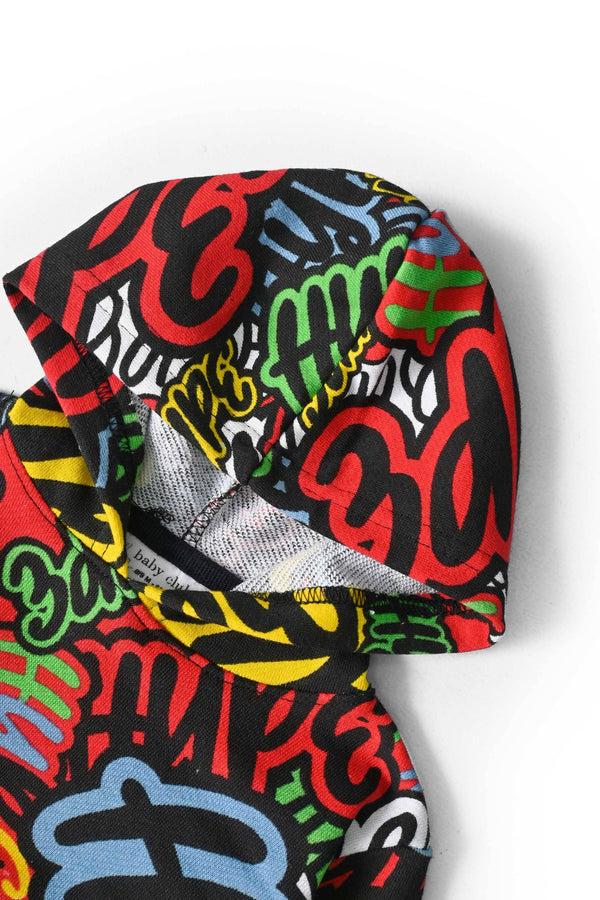 Elo Baby Club Kid's Hype Printed Pullover Hoodie Black