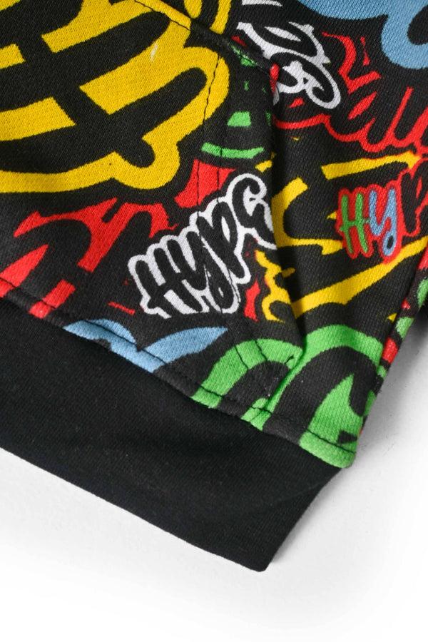 Elo Baby Club Kid's Hype Printed Pullover Hoodie Black