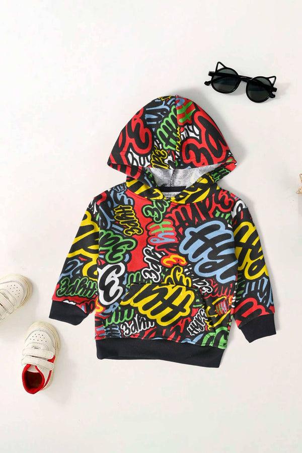elo Baby Club Kid's Hype Printed Pullover Hoodie Black
