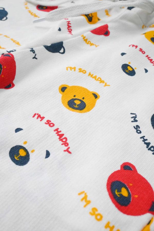 Elo Baby Club Kid's I'm So Happy Printed Jogger Pants White