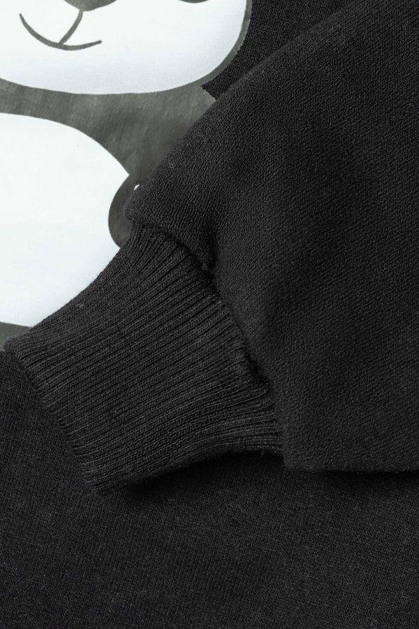 Elo Baby Club Kid's Panda Printed Sweat Shirt Black