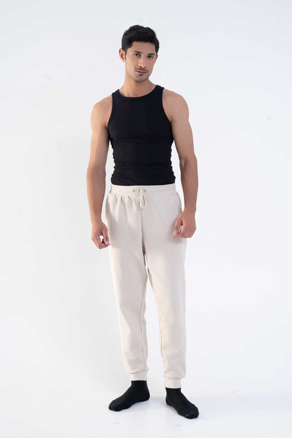 Elo BHM Men's Embroidered Fleece Jogger Pants Brown