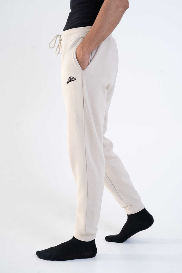 Elo BHM Men's Embroidered Fleece Jogger Pants Brown