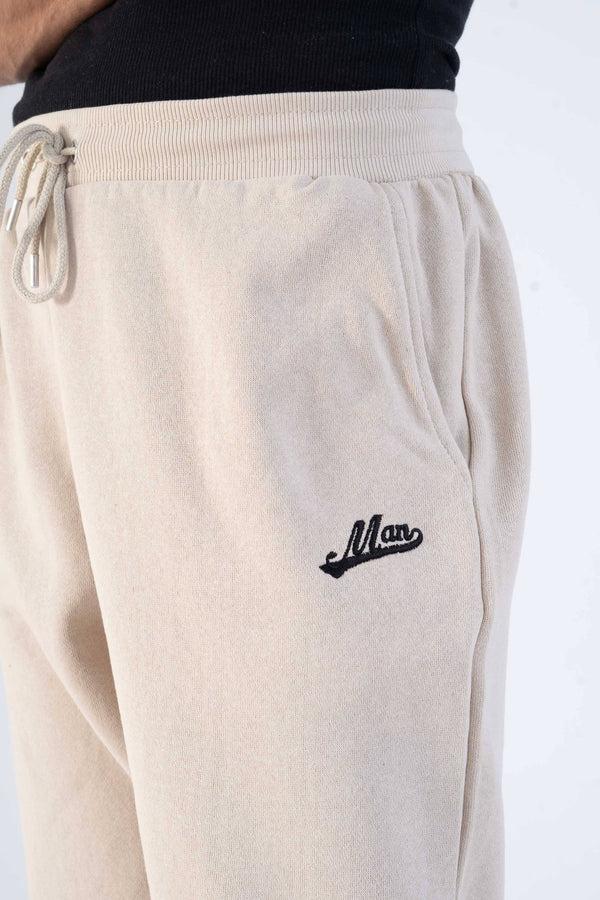 Elo BHM Men's Embroidered Fleece Jogger Pants Brown