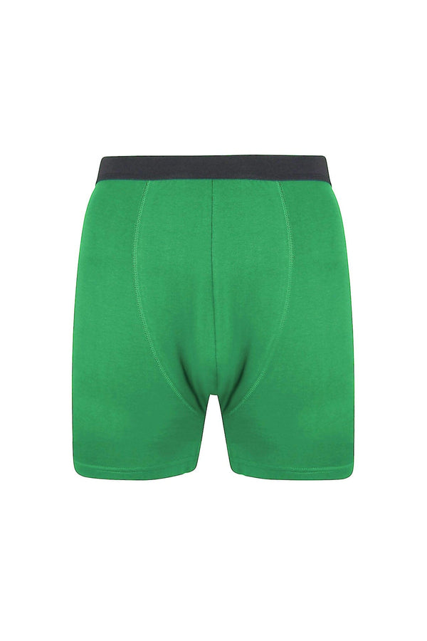 elo Big Sizes Men's Contrast Waistband Boxer Shorts Green