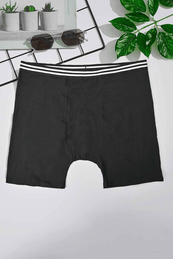 Elo Big Sizes Men's Tipped Olinda Boxer Shorts Black