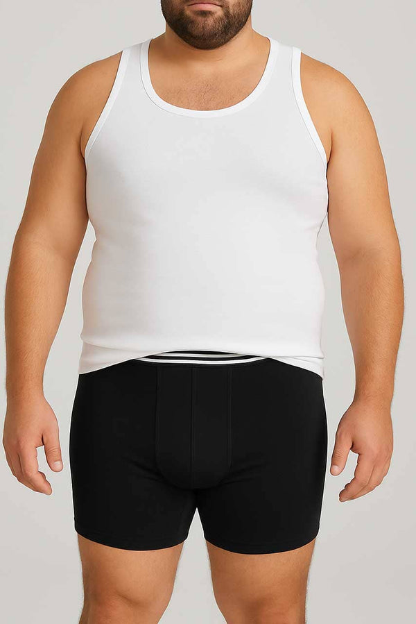 elo Big Sizes Men's Tipped Olinda Boxer Shorts Black