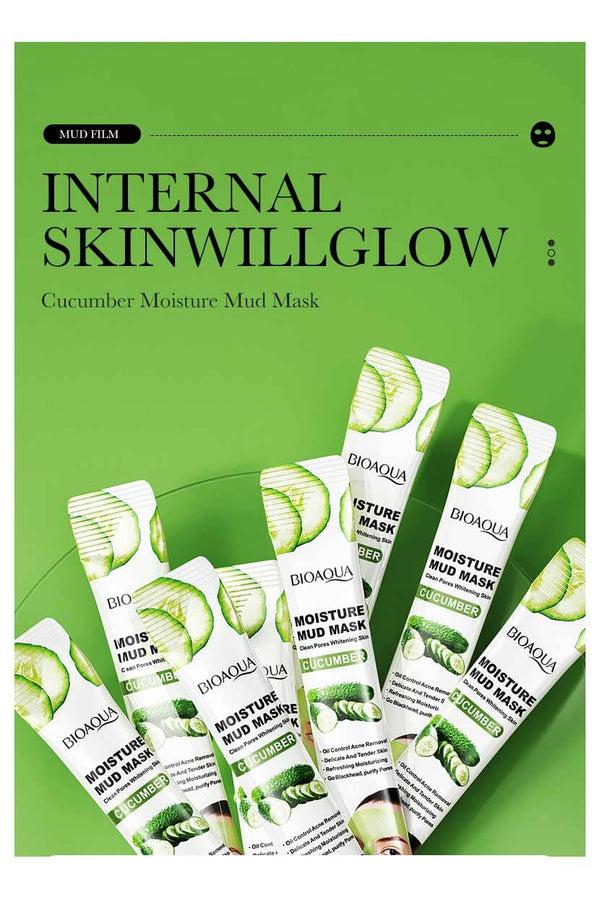Elo Bioaqua Cucumber Moisturizing Facial Mud Mask - 10 Pcs