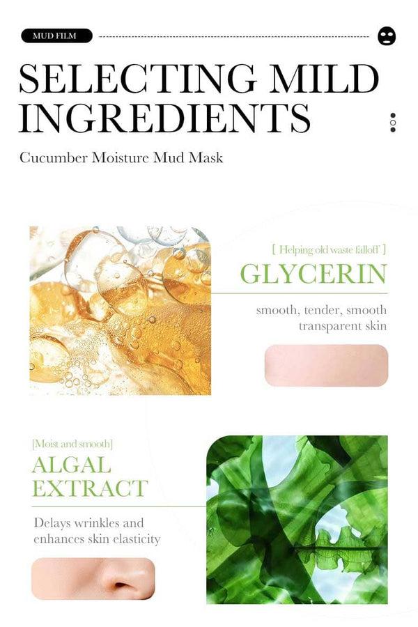 Elo Bioaqua Cucumber Moisturizing Facial Mud Mask - 10 Pcs