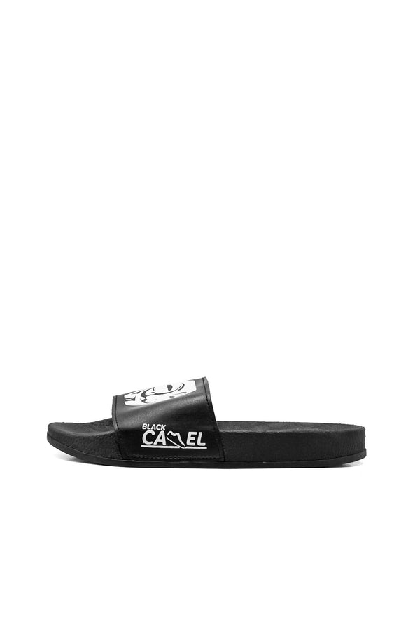 Elo Black Camel Men's Anonymous Printed Slide Slippers Black