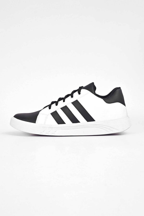 Elo Black Camel Men's Contrast Design Sneaker Shoes White & Black