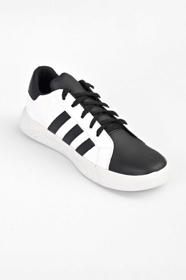 Elo Black Camel Men's Contrast Design Sneaker Shoes White & Black