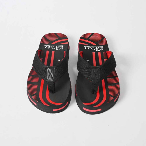 Elo Black Camel Men's Duisburg Ultra-Light Soft Flip Flops Black & Red