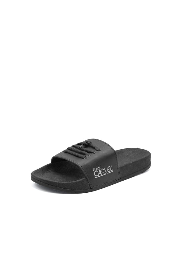 Elo Black Camel Men's Lace-Up Design Slide Slippers Brown