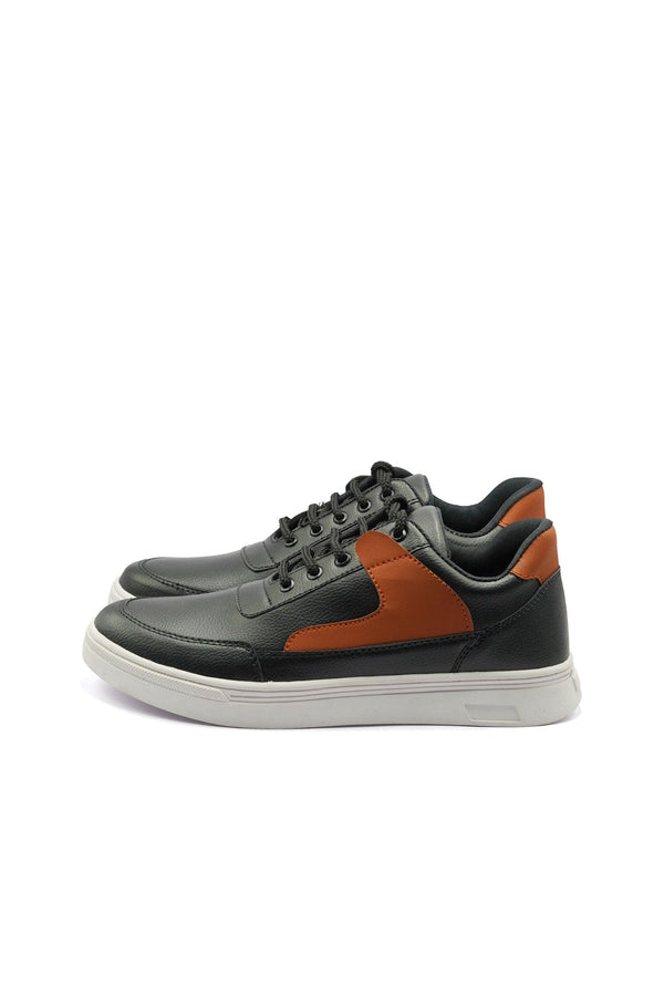 Elo Black Camel Men's Salford High Sole Sneaker Black & Brown