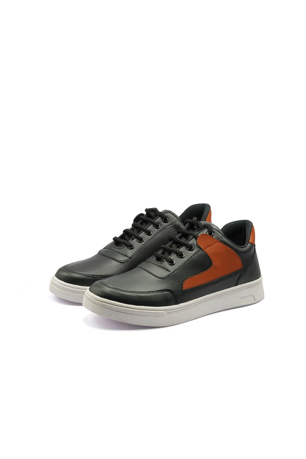 elo Black Camel Men's Salford High Sole Sneaker Black & Brown
