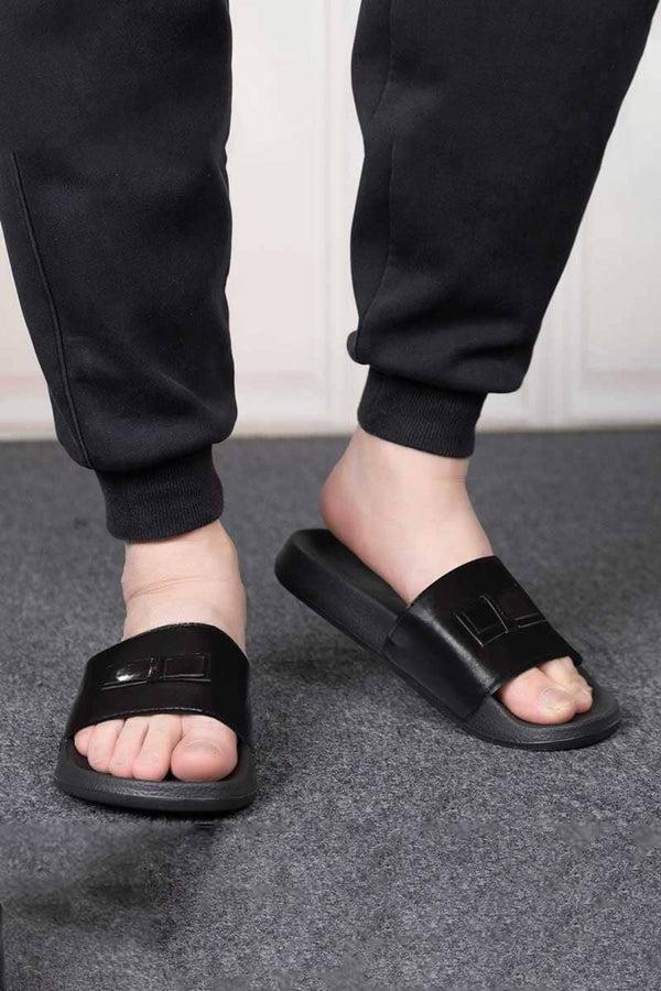 Elo Black Camel Men's Skiddy Logo Design Slides Chocolate