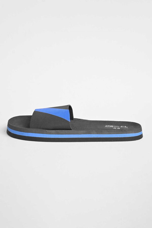 Elo Black Camel Men's Truiden Striped Design Soft Slides Black & Red