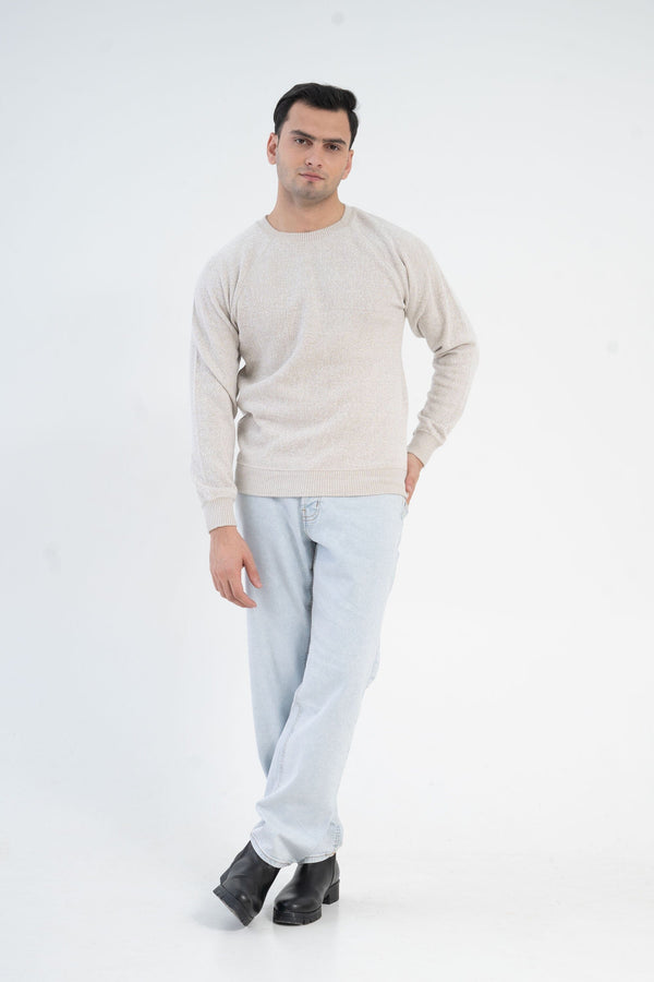 Elo BOA Men's Raglan Sleeve Fleece Sweat Shirt Oatmeal