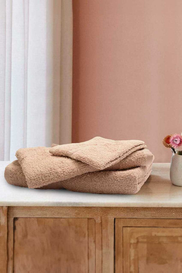 Elo Brothers Tex Super Absorbent 3 Pieces Bath Towel Set Oatmeal