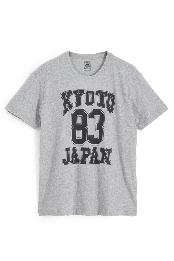 Elo BSK Men's Kyoto Japan Printed Crew Neck Tee Shirt Charcoal