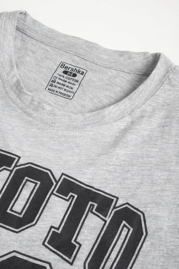 Elo BSK Men's Kyoto Japan Printed Crew Neck Tee Shirt Charcoal