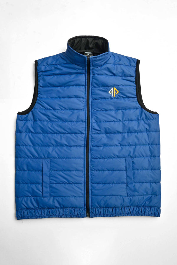Elo Burnt Soul Men's Arnhem Embroidered Body Warmer Puffer Gilet Royal