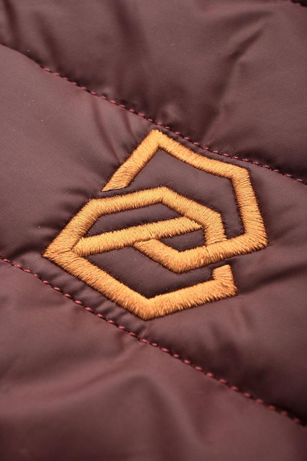 Elo Burnt Soul Men's B Embroidered Body Warmer Puffer Gilet Maroon