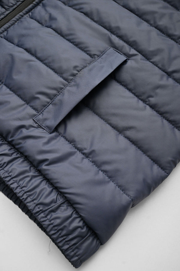 Elo Burnt Soul Men's B Hexagon Embroidered Body Warmer Puffer Gilet Navy