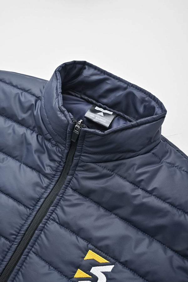 Elo Burnt Soul Men's B3 Embroidered Body Warmer Puffer Gilet Navy