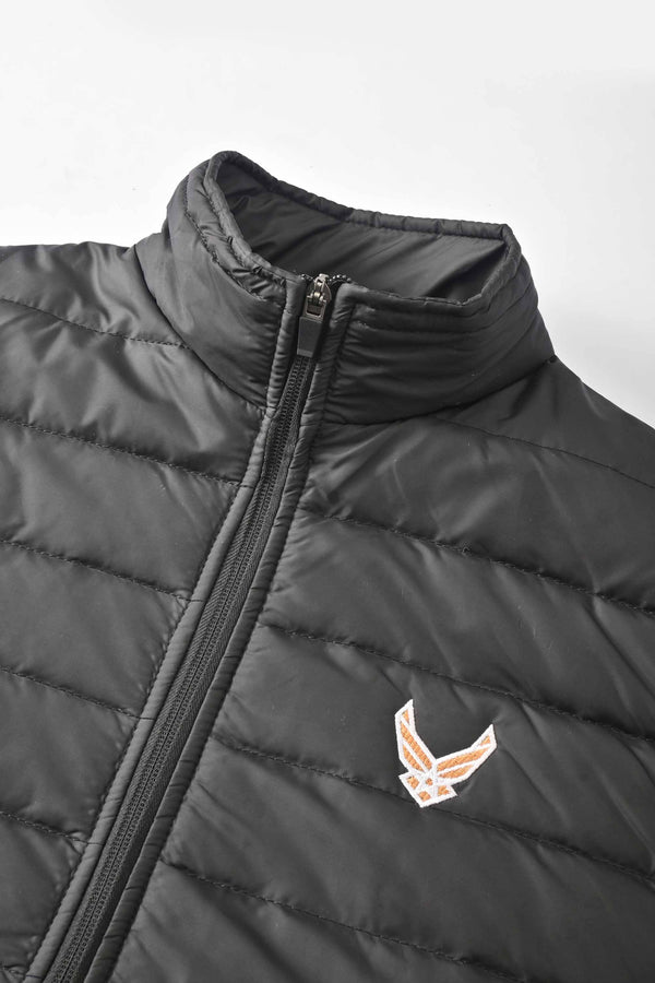 Elo Burnt Soul Men's Logo Embroidered Puffer Gilet Black