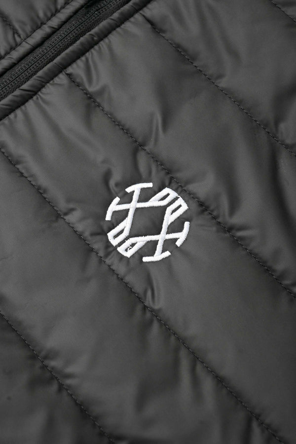 Elo Burnt Soul Men's Spitak Embroidered Design Puffer Jacket Black Spitak