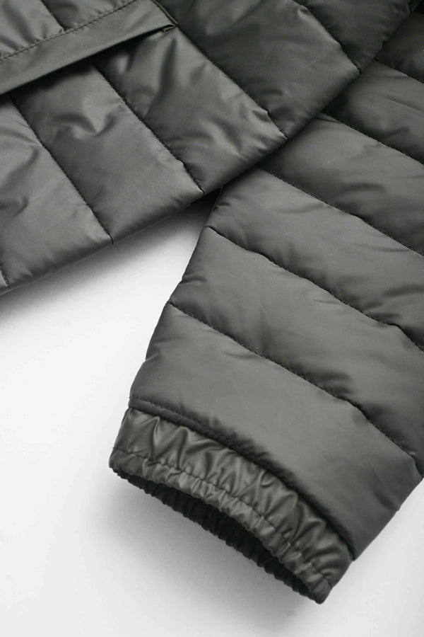 Elo Burnt Soul Men's Star & Arrow Embroidered Design Puffer Jacket Black Star & Arrow