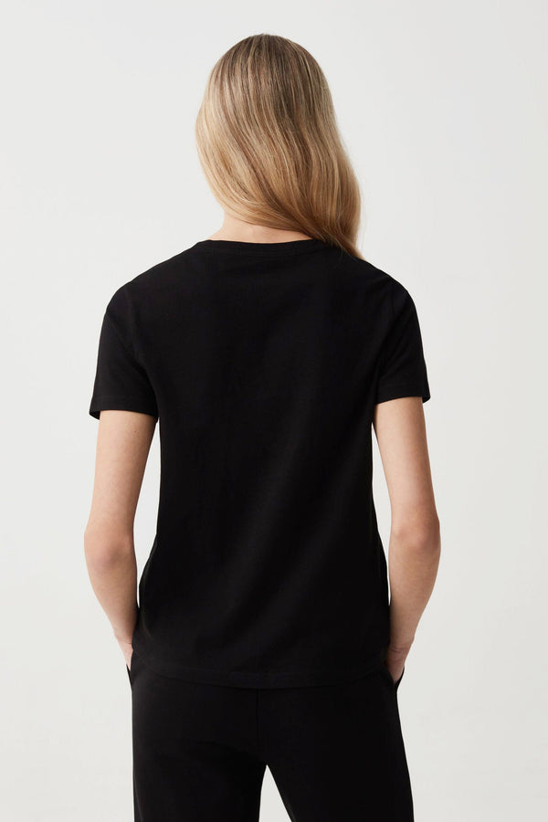 Elo BYD Signature Comfort: Women's Premium Cotton Blend V-Neck Tee White