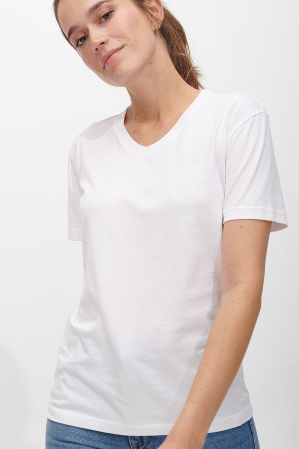 Elo BYD Women's Play Mat Road Map Printed V- Neck Tee Shirt White