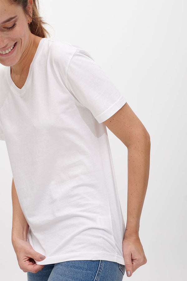 Elo BYD Women's Play Mat Road Map Printed V- Neck Tee Shirt White